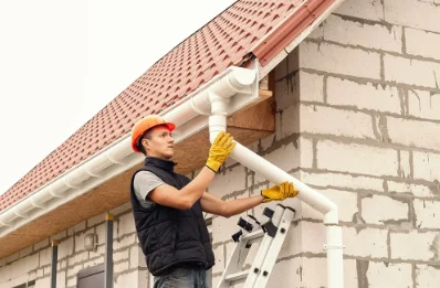 Pose et remplacement de gouttières à Touques